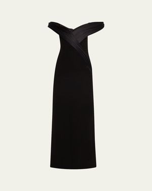 Gaurav Gupta The Astral Sculpted Off-Shoulder Sweetheart Gown - Black