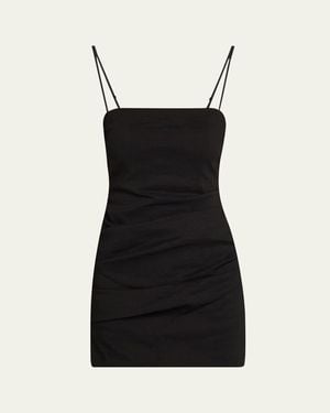 A.L.C. Mya Sleeveless Draped Mini Dress - Black