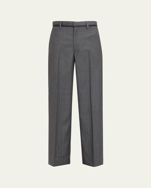 WE-AR4 Tuxedo Pinstripe Straight-Leg Pants - Gray