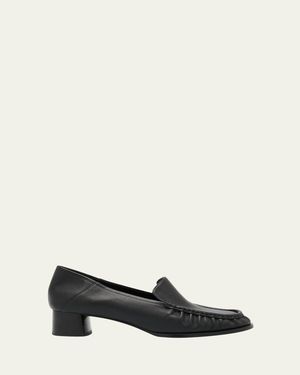 3.1 Phillip Lim Nadia Leather Heeled Loafers - White