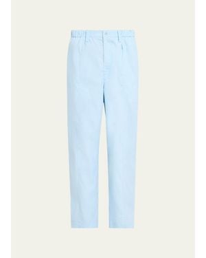 IM MEN Air Wash Straight-Leg Pants - Blue