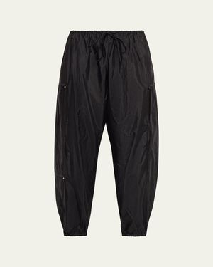 Brandon Maxwell Scout Drawstring Cargo Pants - Black