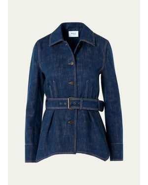 Akris Punto Brushed Denim Jacket - Blue