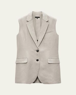 Rag & Bone Odessa Linen Vest - Gray