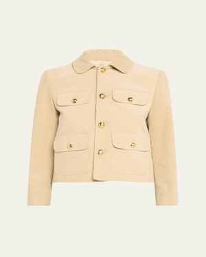 Nili Lotan Chamonix Corduroy Short Jacket - Natural