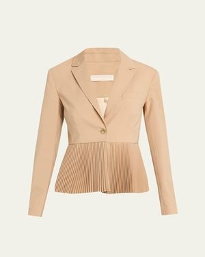 Ulla Johnson Greta Pleated Blazer - Natural