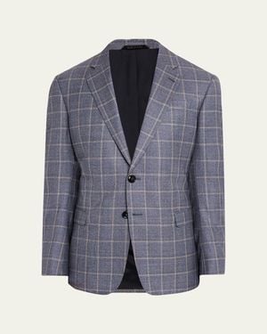 Giorgio Armani Windowpane Sport Coat - Blue