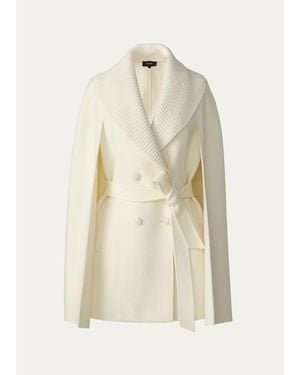Mackage Susie-Z Double-Breasted Wool Cape - Natural