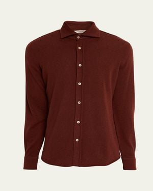 FIORONI CASHMERE Cashmere Sport Shirt - Brown