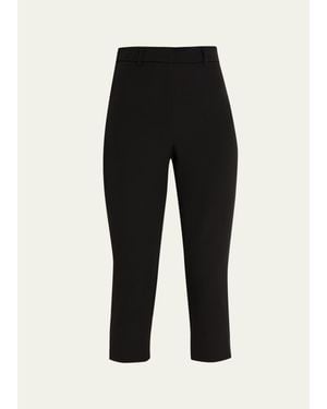 Ronny Kobo Andrew Zip-Hem Ponte Capri Pants - Black