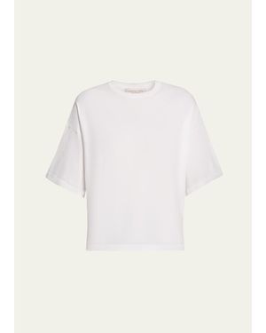 Michael Kors Shaun Crewneck Boxy Tee - Natural
