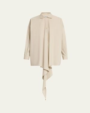 DARKPARK Romy Ruffled Long-Sleeve Cotton Shirt - Natural