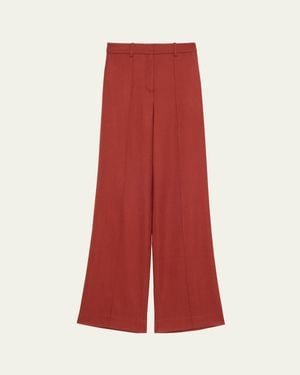 Adam Lippes Wyatt Stretch Canvas Wide-Leg Pants - Red