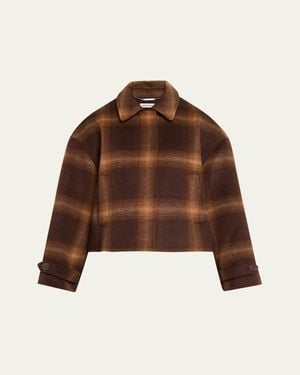 Jonathan Simkhai Colby Plaid Jacket - Brown