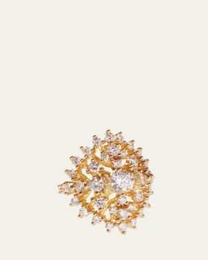 Oscar Massin Souveraine Beaded 18K Recycled Lab Grown Diamond Statement Ring, 3.8Tcw - Metallic
