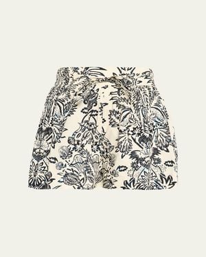 Ulla Johnson Rowan Belted Cotton Shorts - White