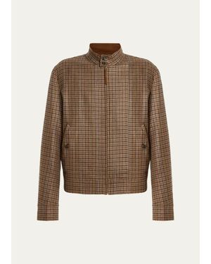 Gabriela Hearst Graham Houndstooth Cashmere & Silk Jacket - Brown
