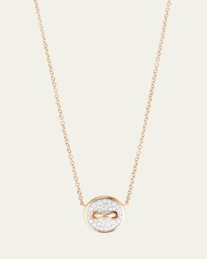Pomellato 18K Dot Pave Diamond And Mother Of Pearl Pendant Necklace - White