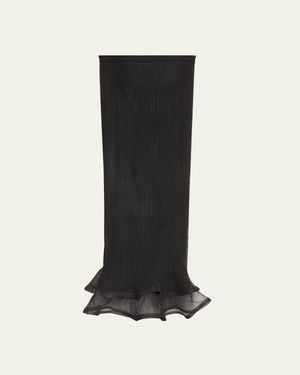 Jonathan Simkhai Kelso Ruffled Plisse Maxi Skirt - Black