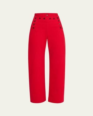 Bode Spring Twill Sailor Pants - Red