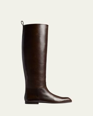 KHAITE Colt Leather Knee-High Boots - Multicolor