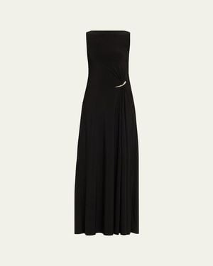 GRACE LING Strapless Claw Gathered Maxi Dress - Black
