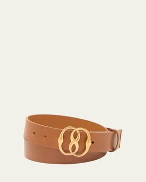 Bally Interlock Buckle Leather Belt - Brown