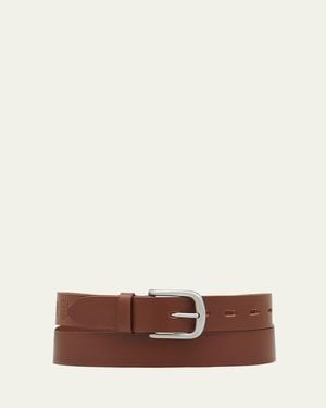 Il Bisonte Classic Cowhide Leather Belt - Brown