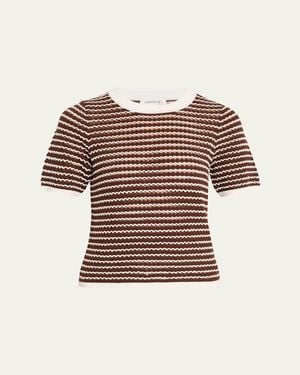 Zankov Stripe Short-Sleeve Top - Brown