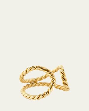 Haute Victoire 18K Open Shank Twisted Ring - Metallic