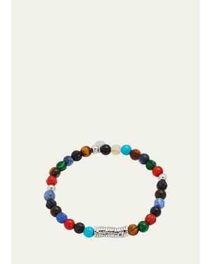 Tateossian Sterling Discs Stones Bracelet - Multicolor