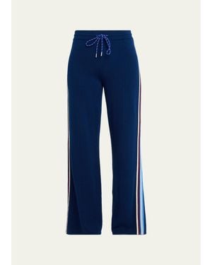 Guest In Residence Cotton-Cashmere Track Pants - Blue