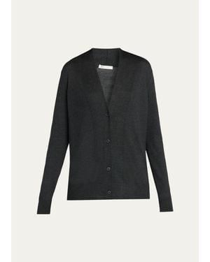 The Row Vanon Cashmere V-Neck Cardigan - Black