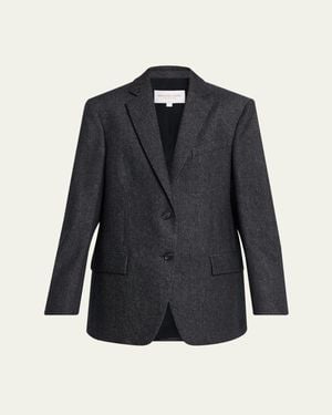 Michael Kors Nico Two-Button Wool Blazer - Blue