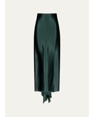 FFORME Jovie Seamless Satin Maxiskirt - Green