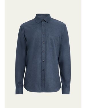 Sease Camicia Classica Cotton Button-Down Shirt - Blue