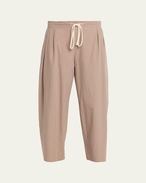 Maria McManus Drawstring Balloon Tapered-Leg Pants - Natural