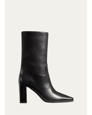 KHAITE 55Mm Petra Leather Ankle Boots - Black