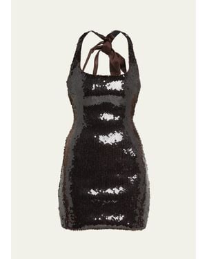 16Arlington Syre Sequined Mini Dress - Black
