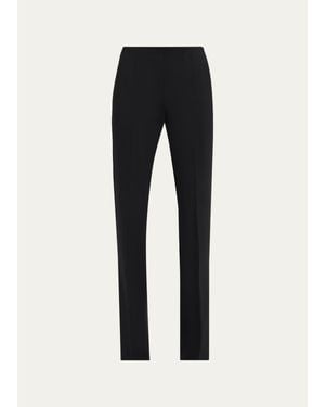 Max Mara Morata Stretch Wool Straight-Leg Pants - Black