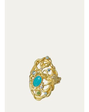 Lene Vibe 18K Octopus Diamond Intertwined Ring - White