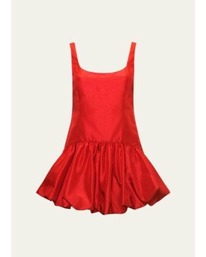 Hutch Lowry Drop-Waist Bubble Mini Dress - Red