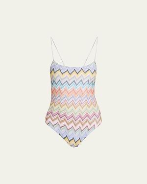 Missoni Zigzag One-Piece Swimsuit - White