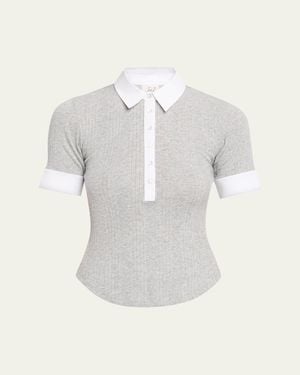 Cinq À Sept Jaden Short-Sleeve Top - White