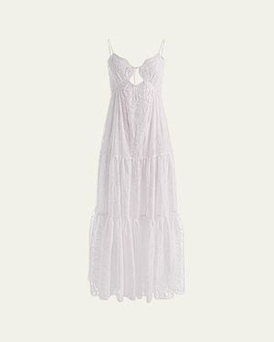 Alice + Olivia Nicky Lace Tiered Maxi Dress - Natural