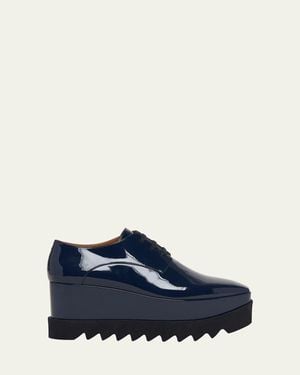 Stella McCartney Sneak-Elyse Toothed-Sole Platform Sneakers - Blue
