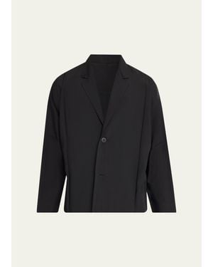IM MEN Flat Loose Fit Jacket - Blue