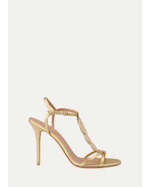 Malone Souliers Kali 100Mm Leather Stiletto Sandals - White
