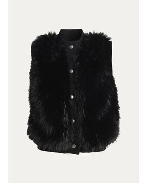 Moncler Tadorne Shearling Down-Fill Vest - Black
