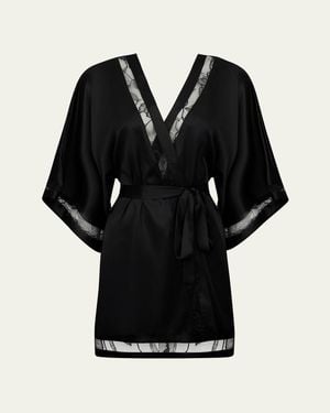 Lise Charmel Adorable En Sexy Lace-Inset Mini Kimono - Black